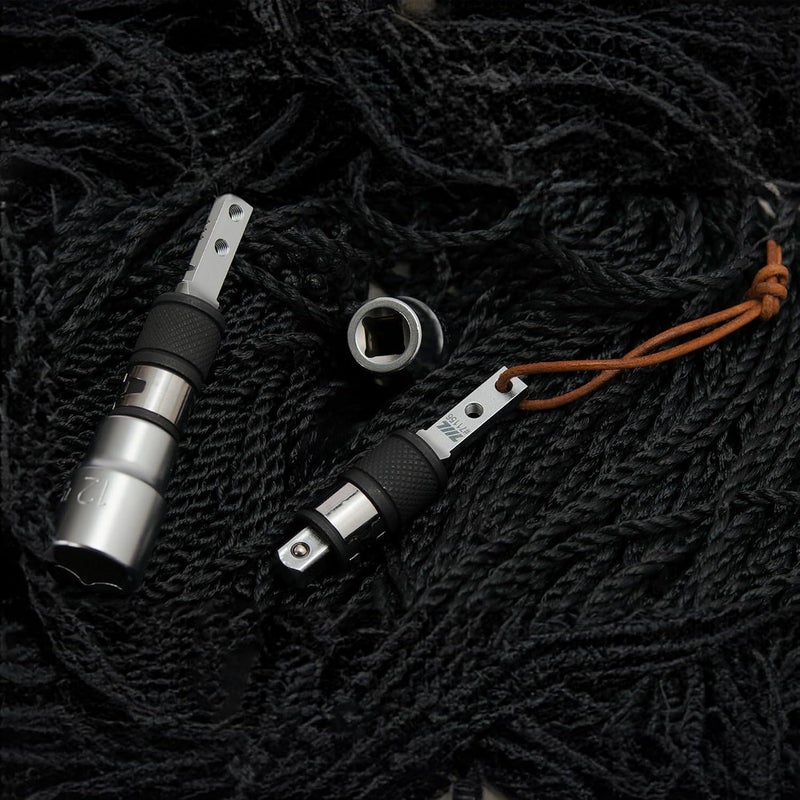 711L 1/4" Hex to Square Drive Socket 2-in-1 Extension Combo – 1PCS Hex End & 1PCS Flat End Adapter – Compatible with Multitools & 1/4" Adapters - Image 4